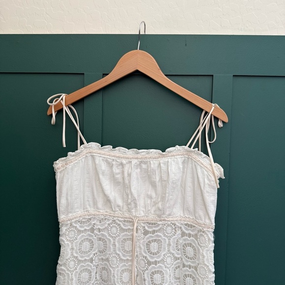 Betsey Johnson Novelty‎ Cotton and Venise Lace Tulip Mini Dress Y2K - Picture 6 of 13